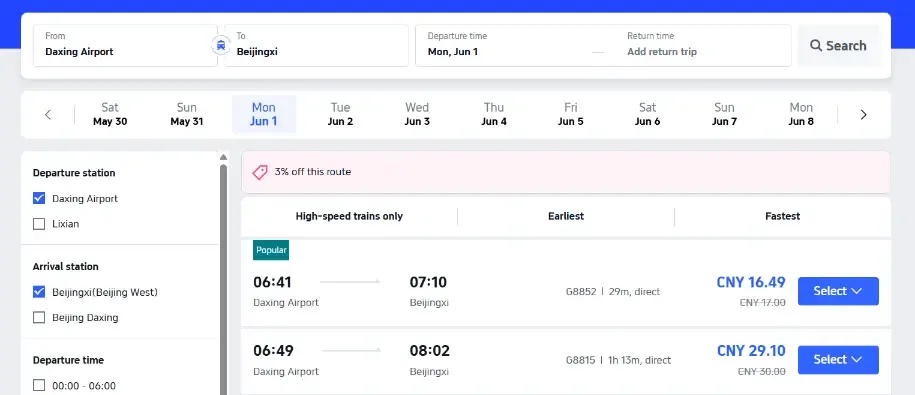 Buy tickets on Trip.com