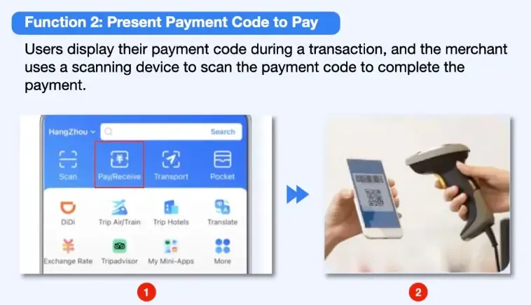 Present Payment Code to Pay
