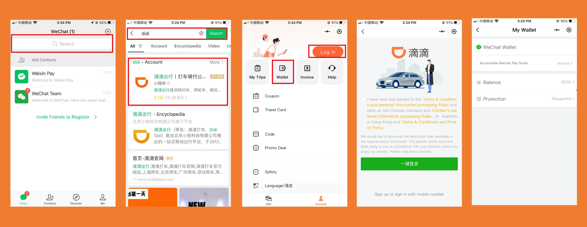 DiDi mini-program in WeChat